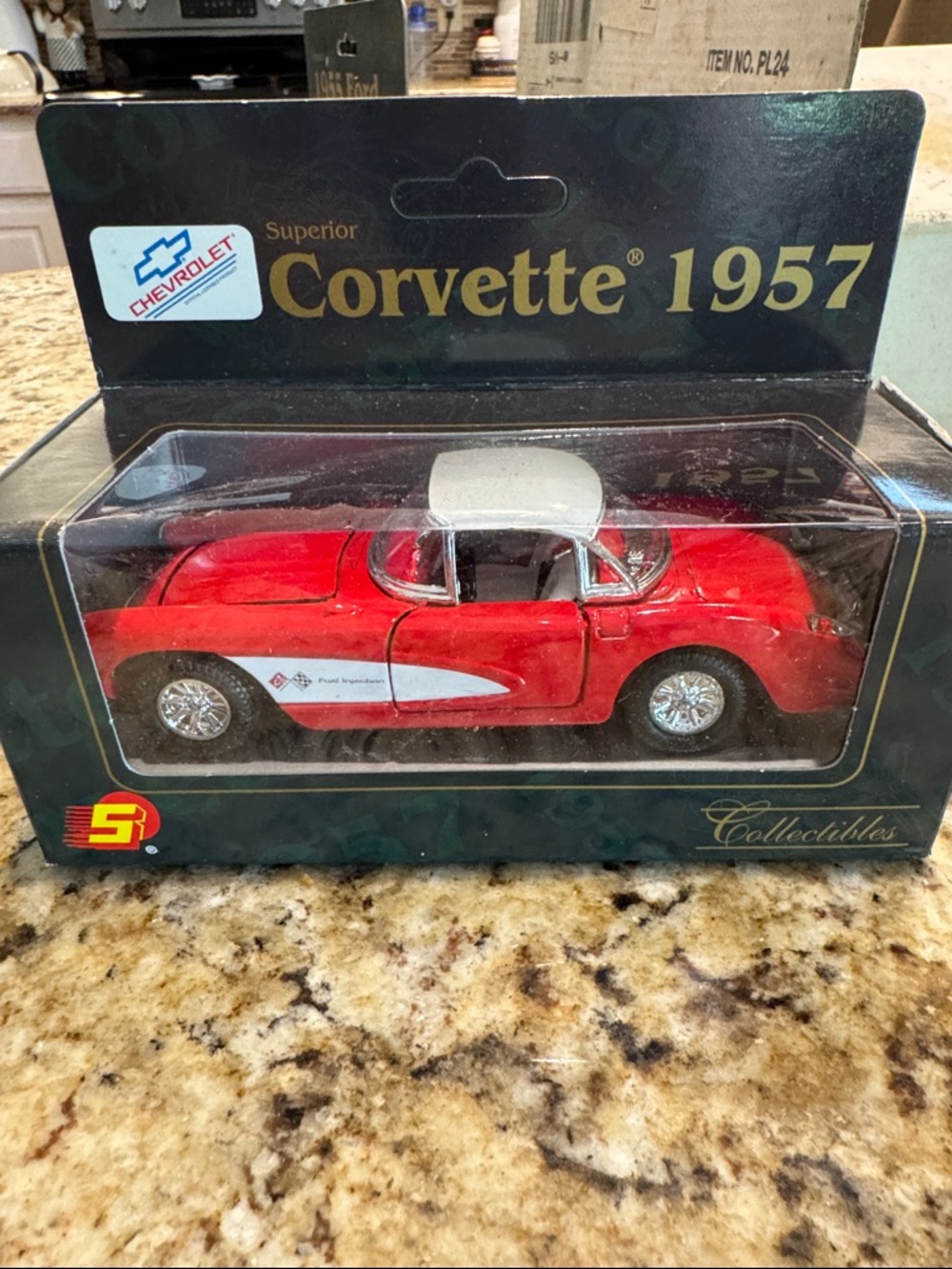 Superior Die cast collectibles 1957 Corvette, 1965 Ford mustang, etc..